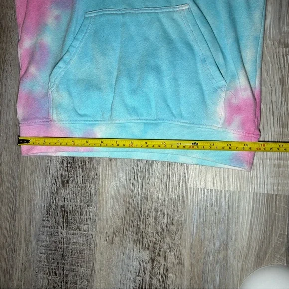 MTV Pastel Pink and Blue Tie Dye Hoodie with Logo Small - Picture 6 of 11